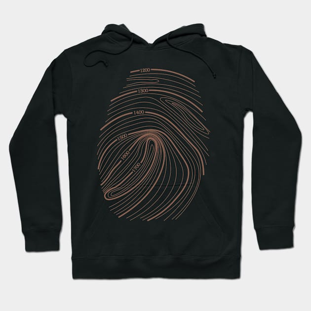 Topographic Fingerprint Hoodie by Lakes City Design 